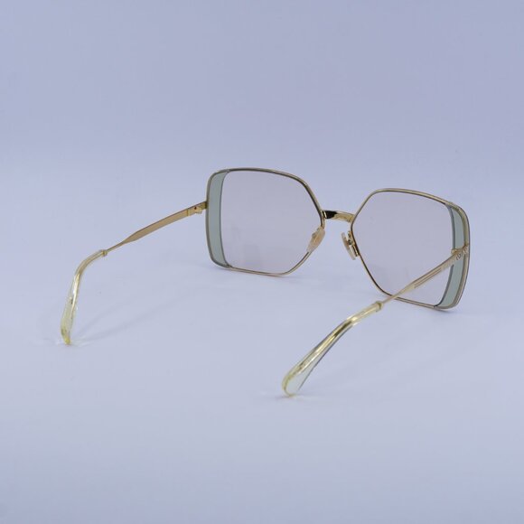Gucci GG0992S 001 Sunglasses Gold Square Frame, Light Yellow Lenses - Picture 4 of 11